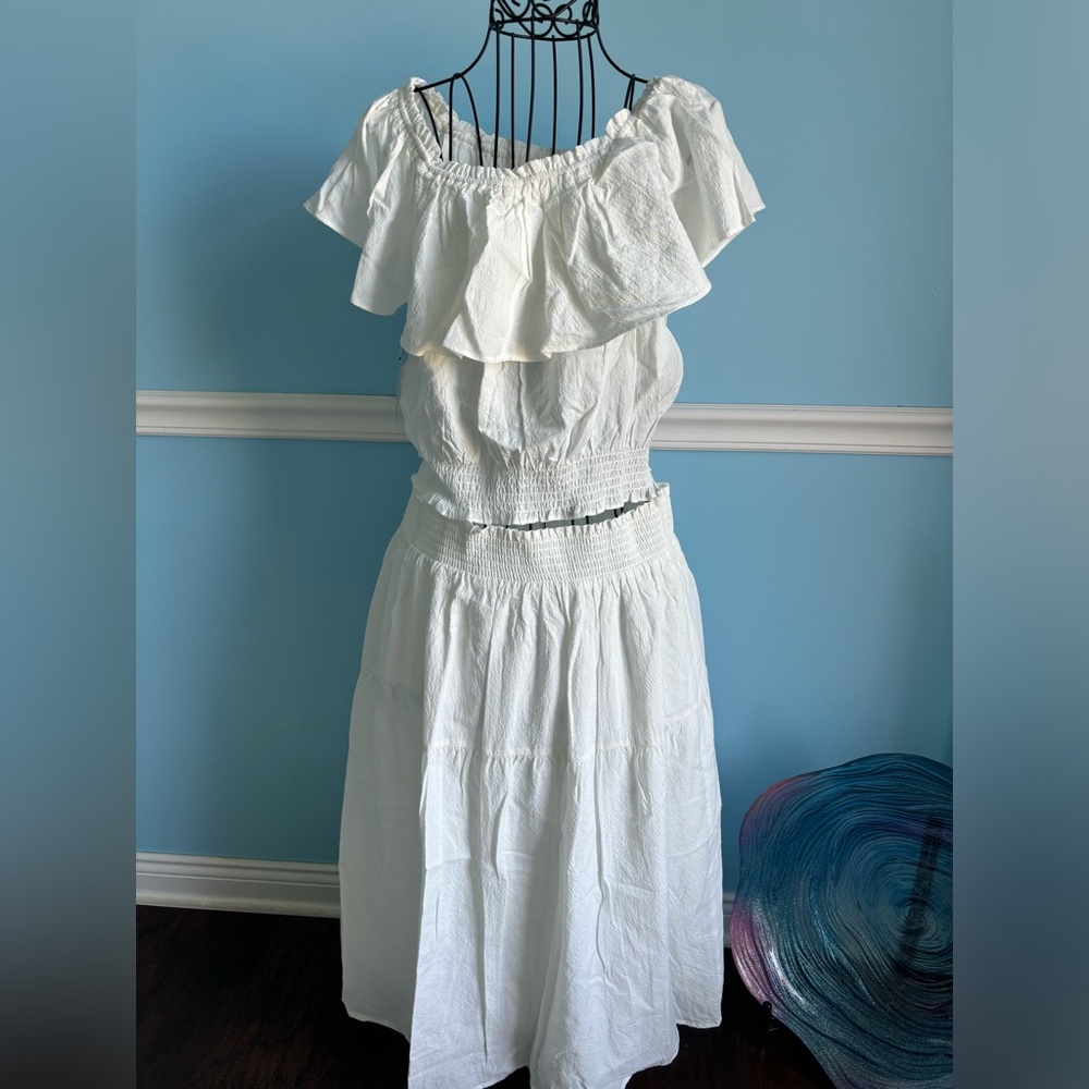 Two Piece White Dress